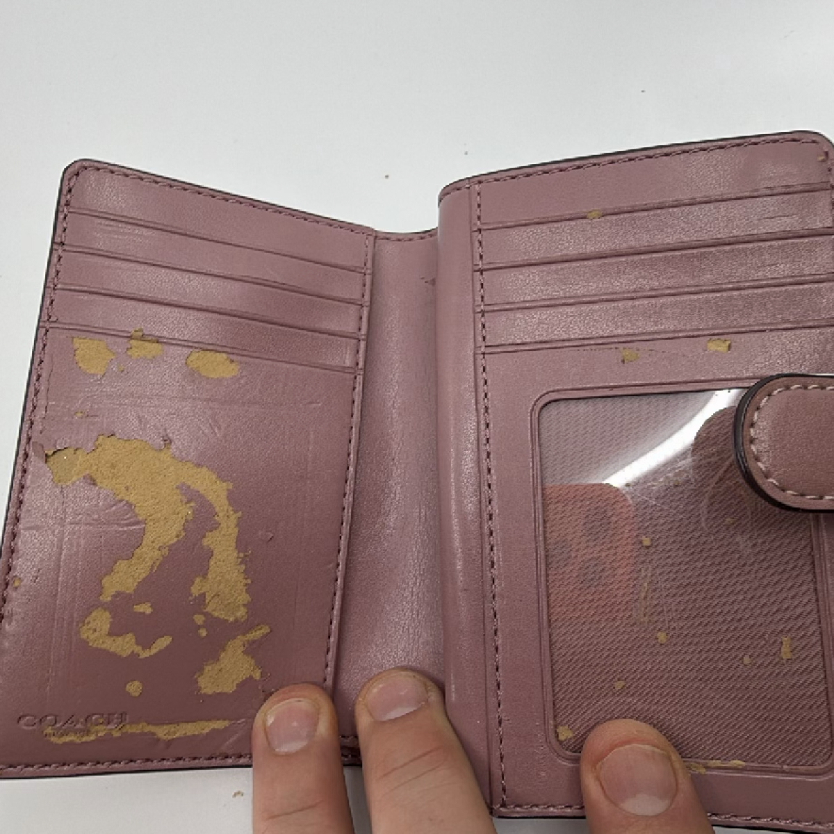 Coach Signature Coated Canvas Brown Small Snap Wallet