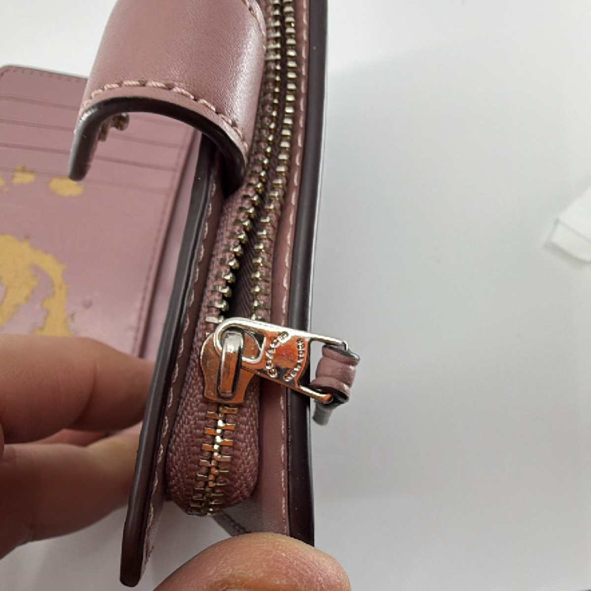 Coach Signature Coated Canvas Brown Small Snap Wallet