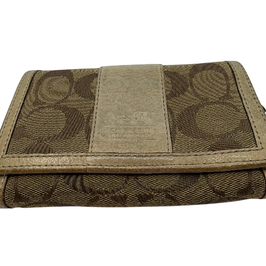 Coach Brown Signature C Canvas Bifold Wallet