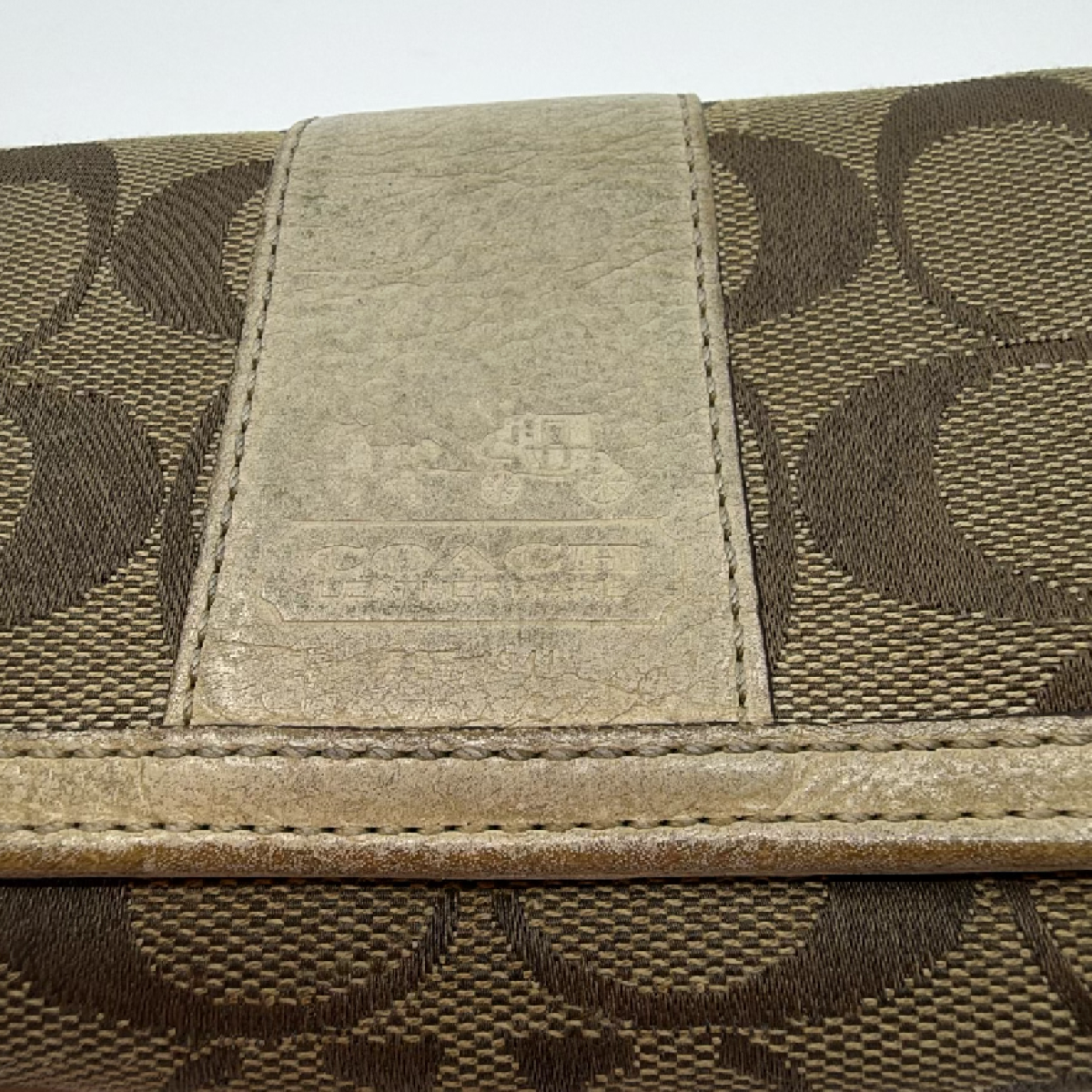 Coach Brown Signature C Canvas Bifold Wallet