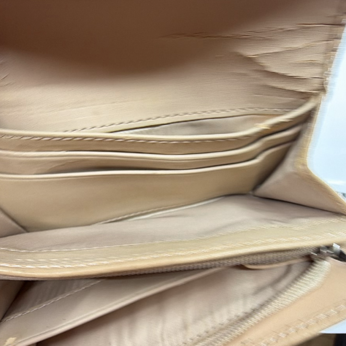Coach Signature C Trifold Beige Canvas Wallet