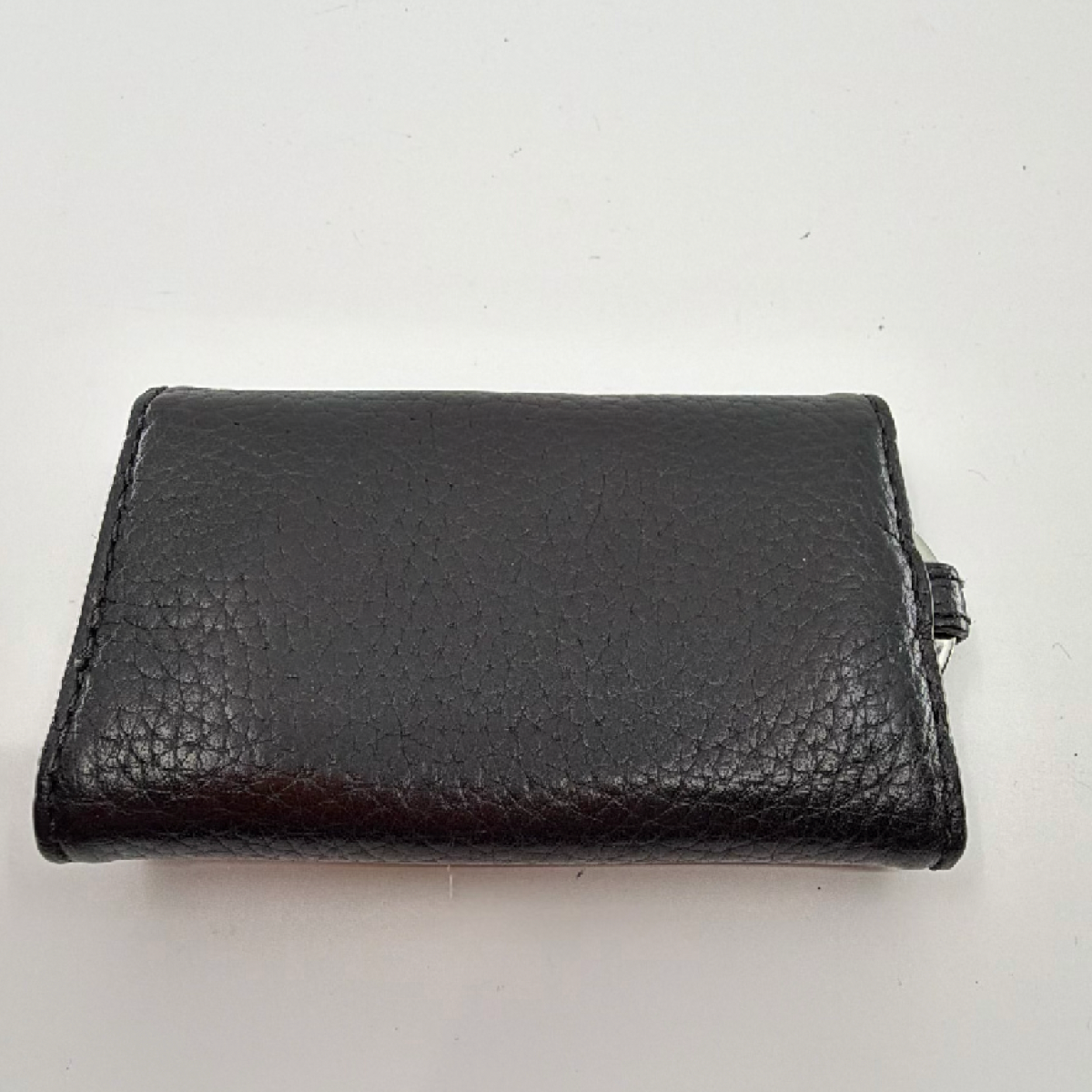 Michael Kors Black Pebbled Leather Key Case