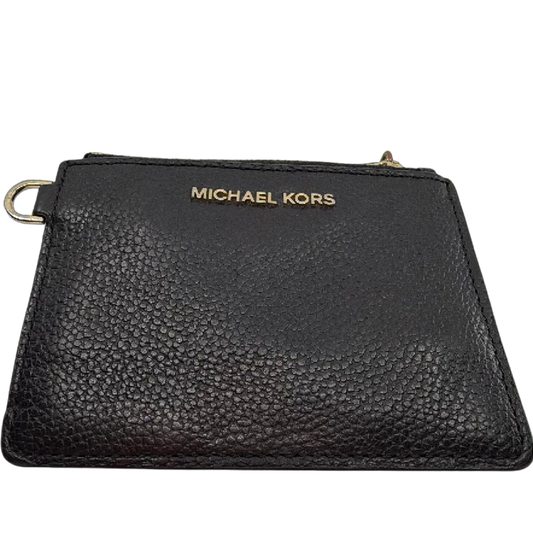 Michael Kors Black Pebbled Leather Card Case