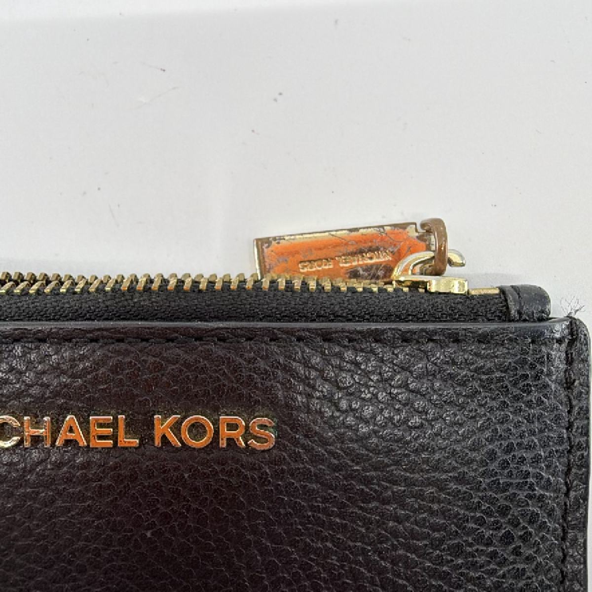 Michael Kors Black Pebbled Leather Card Case