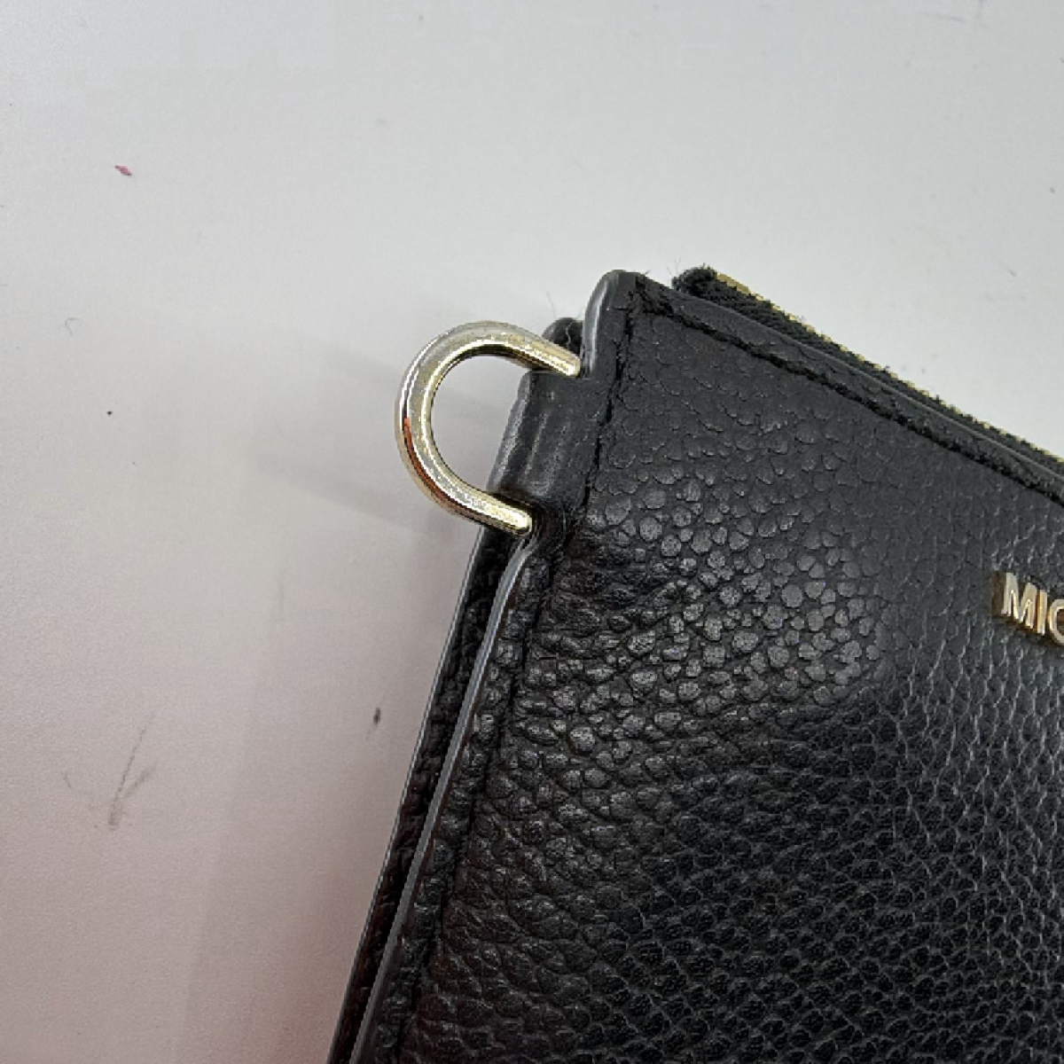 Michael Kors Black Pebbled Leather Card Case