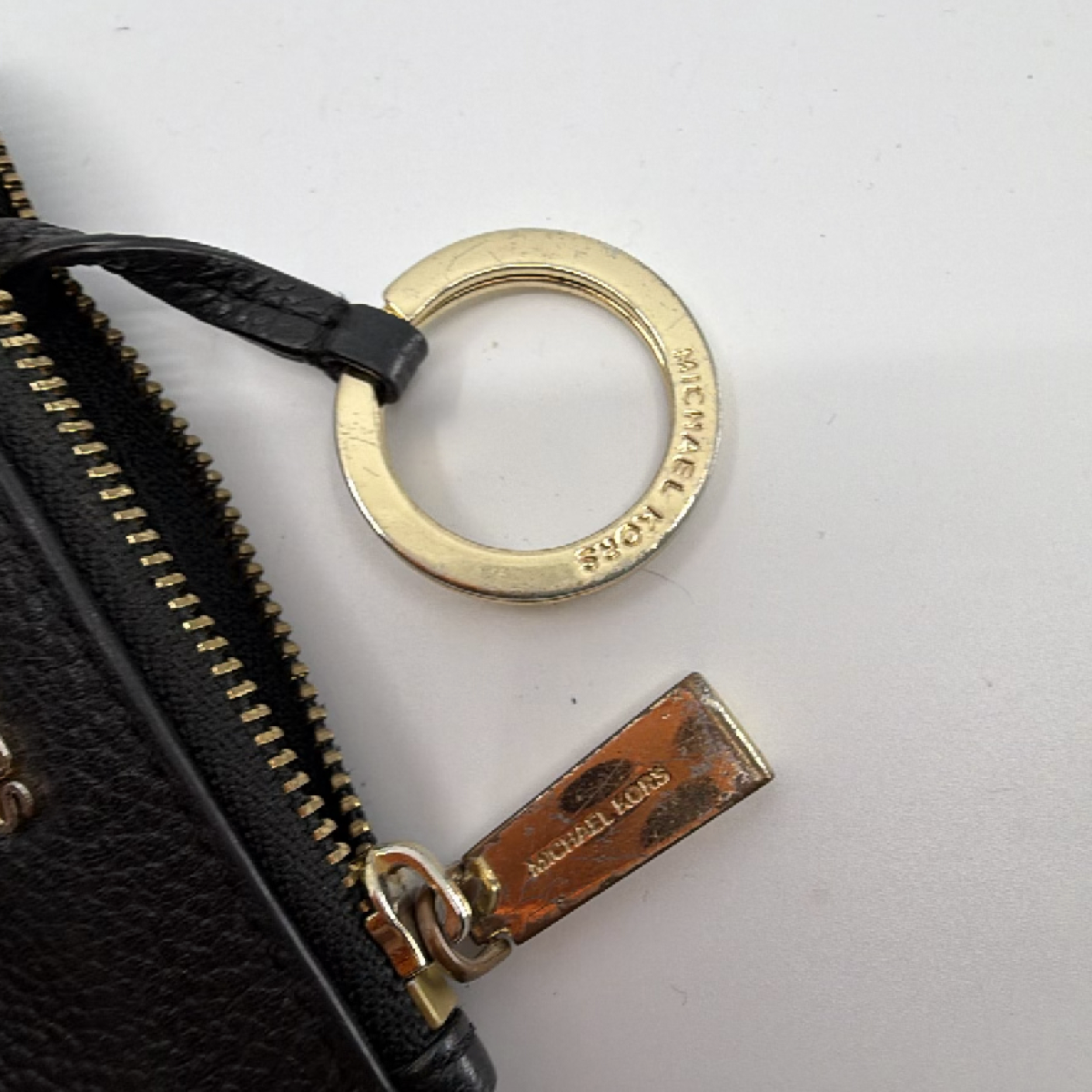 Michael Kors Black Pebbled Leather Card Case