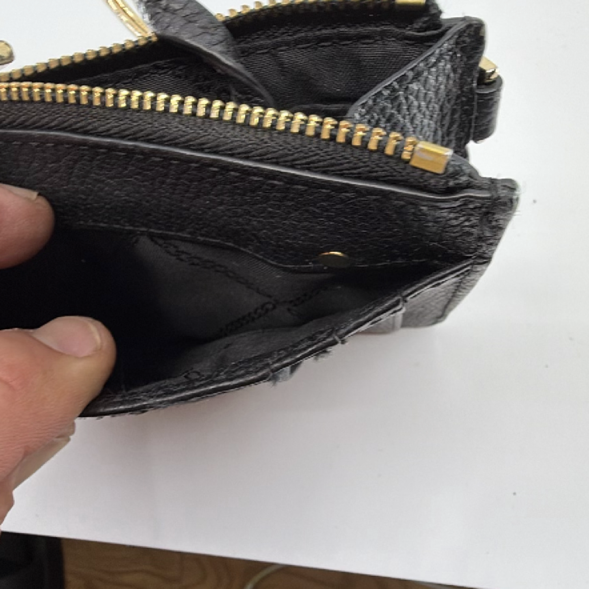 Michael Kors Black Pebbled Leather Card Case