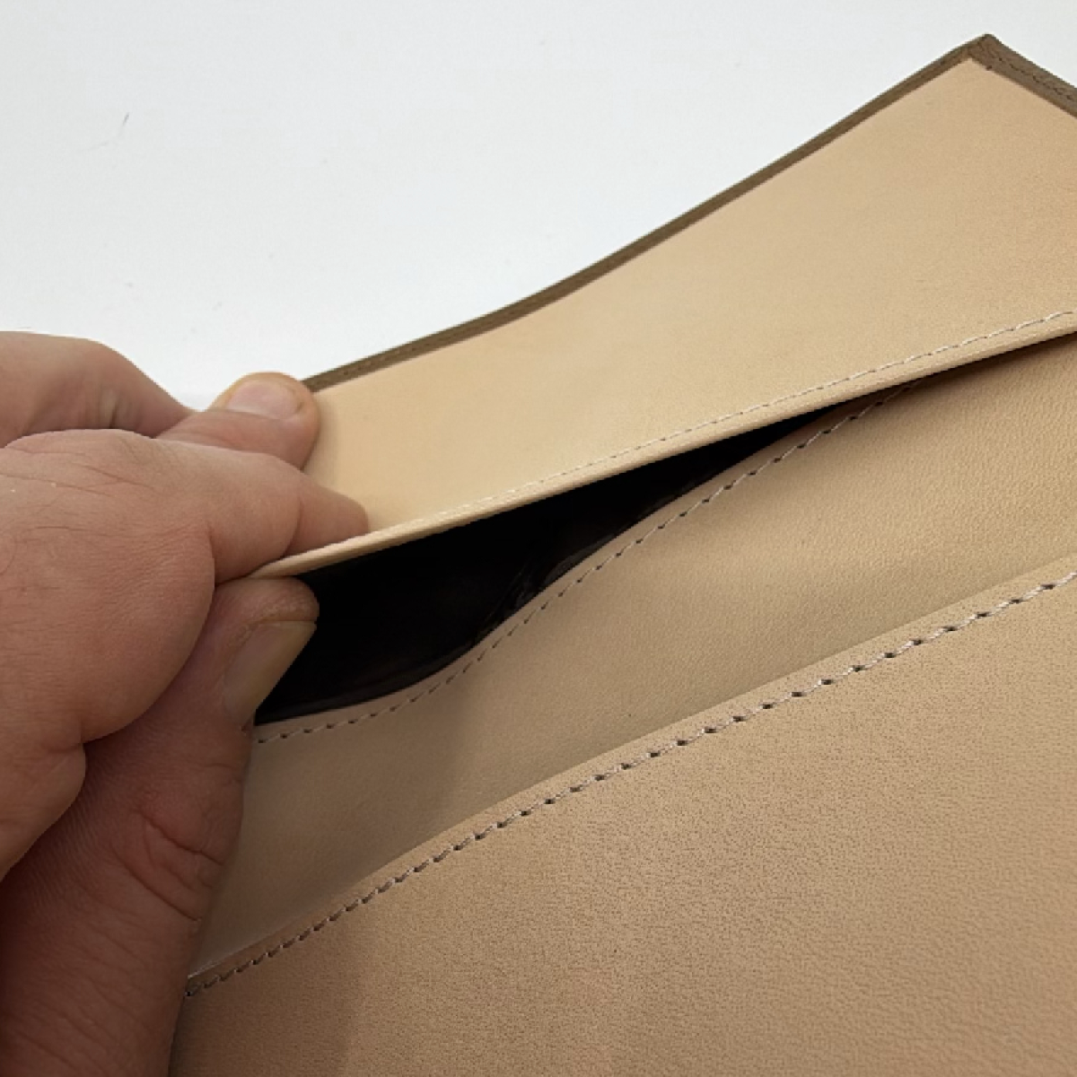 Coach Signature C Brown Canvas Leather Checkbook Cover