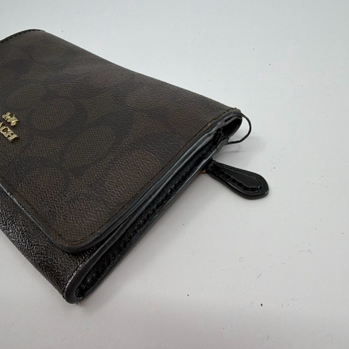Coach Bifold Brown Signature Coated Canvas Wallet