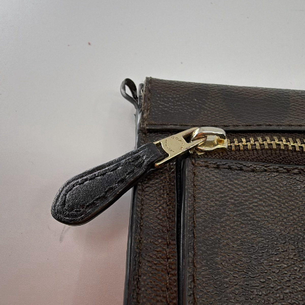 Coach Bifold Brown Signature Coated Canvas Wallet