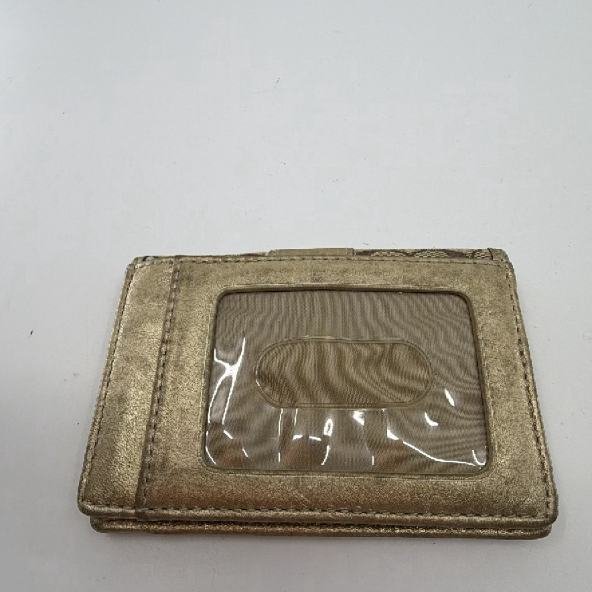 Coach Gold Signature C Canvas Card Case
