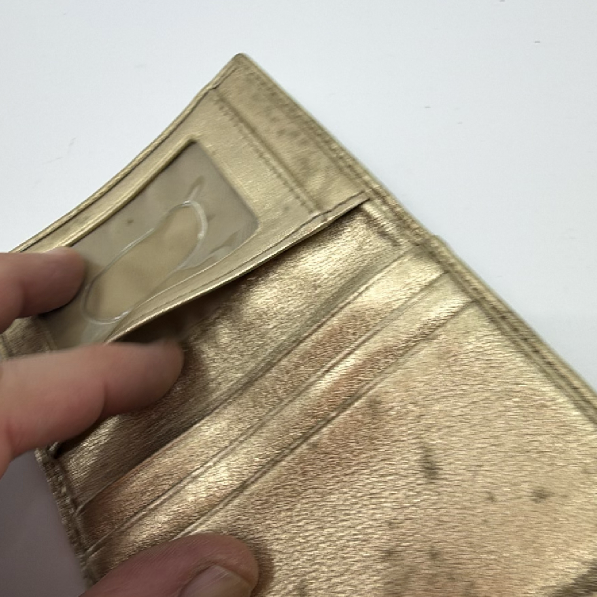 Coach Gold Signature C Canvas Card Case