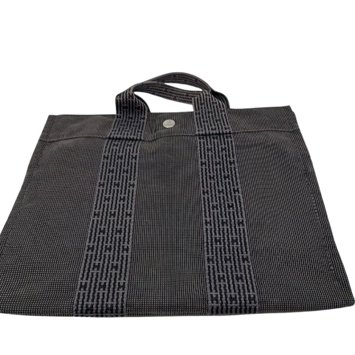Hermès Fourre Tout Cabas Black Canvas Tote Bag