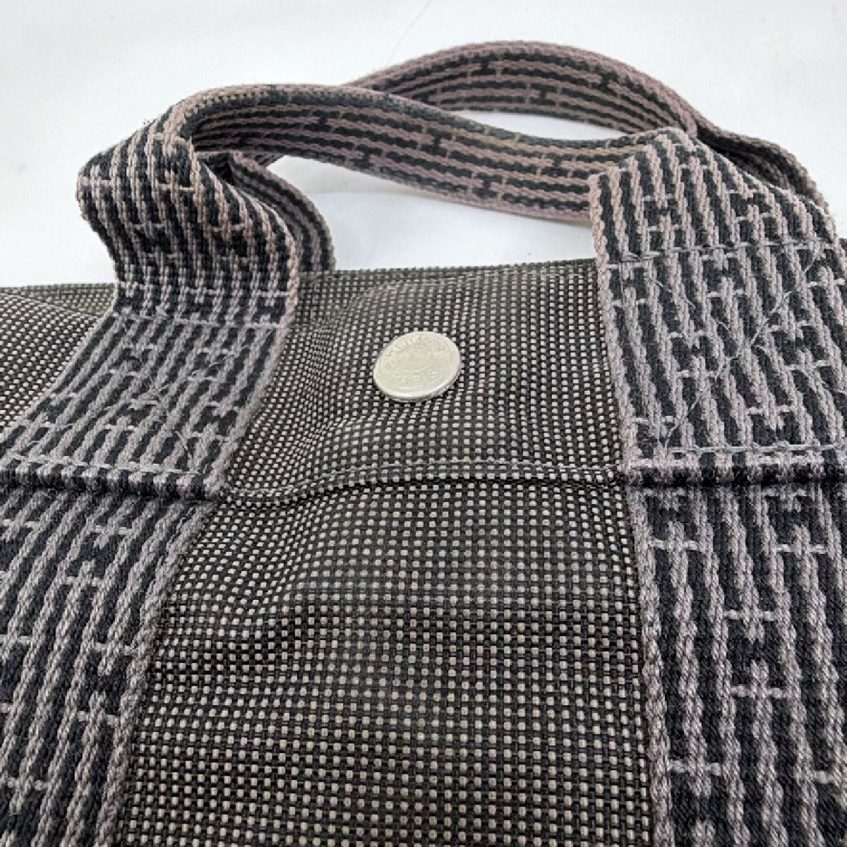 Hermès Fourre Tout Cabas Black Canvas Tote Bag