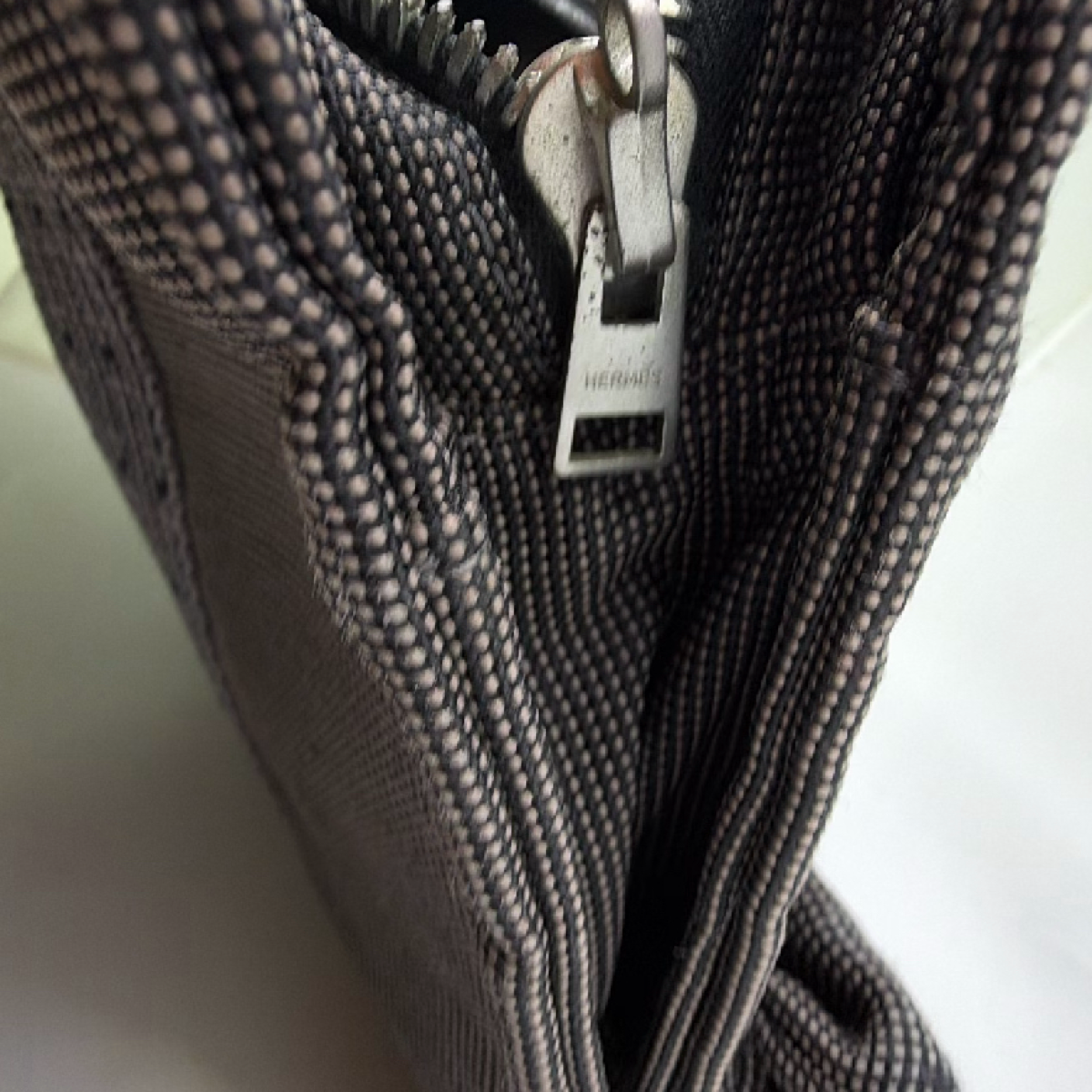 Hermès Fourre Tout Cabas Black Canvas Tote Bag