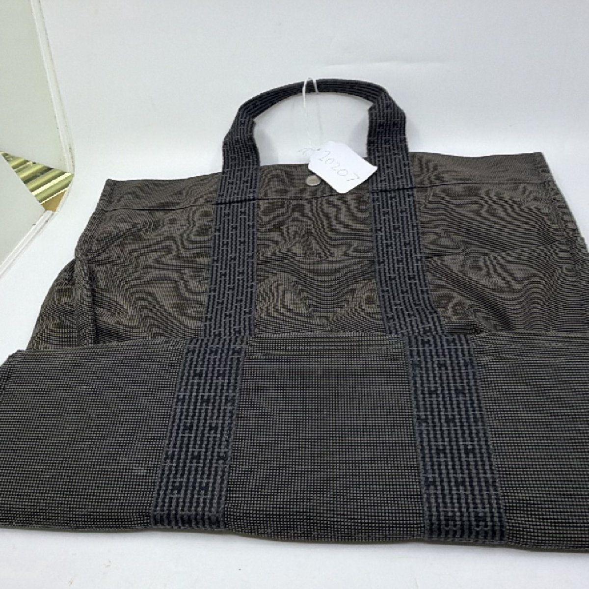 Hermès Fourre Tout Gray Canvas Tote Bag
