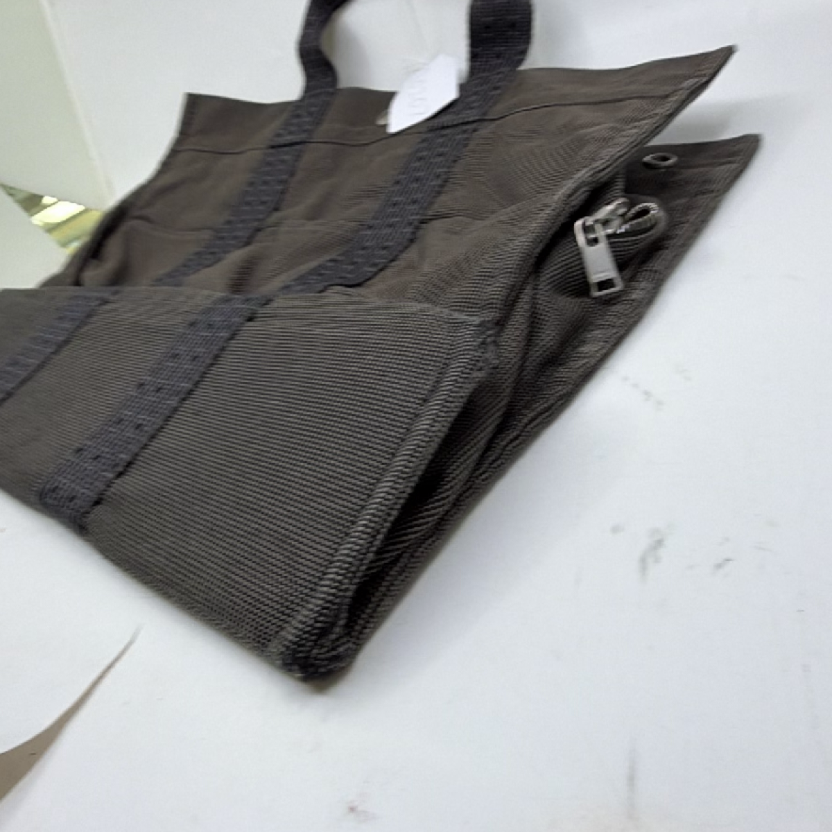 Hermès Fourre Tout Gray Canvas Tote Bag
