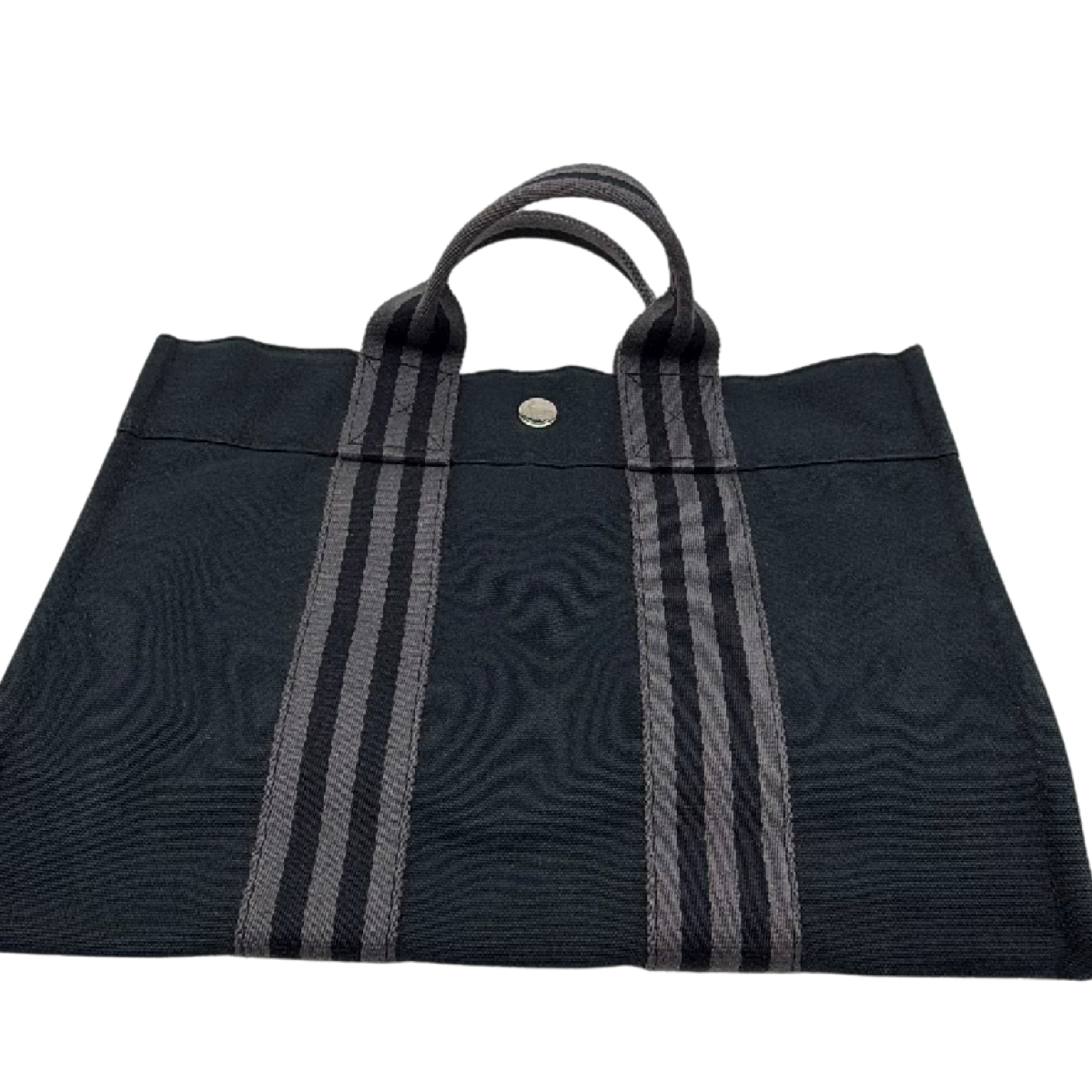 Hermès Herbag Cabas Black Canvas Tote Bag
