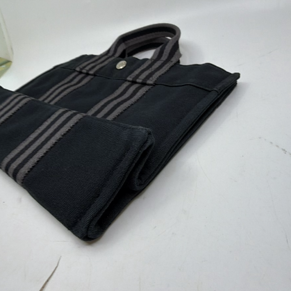 Hermès Herbag Cabas Black Canvas Tote Bag