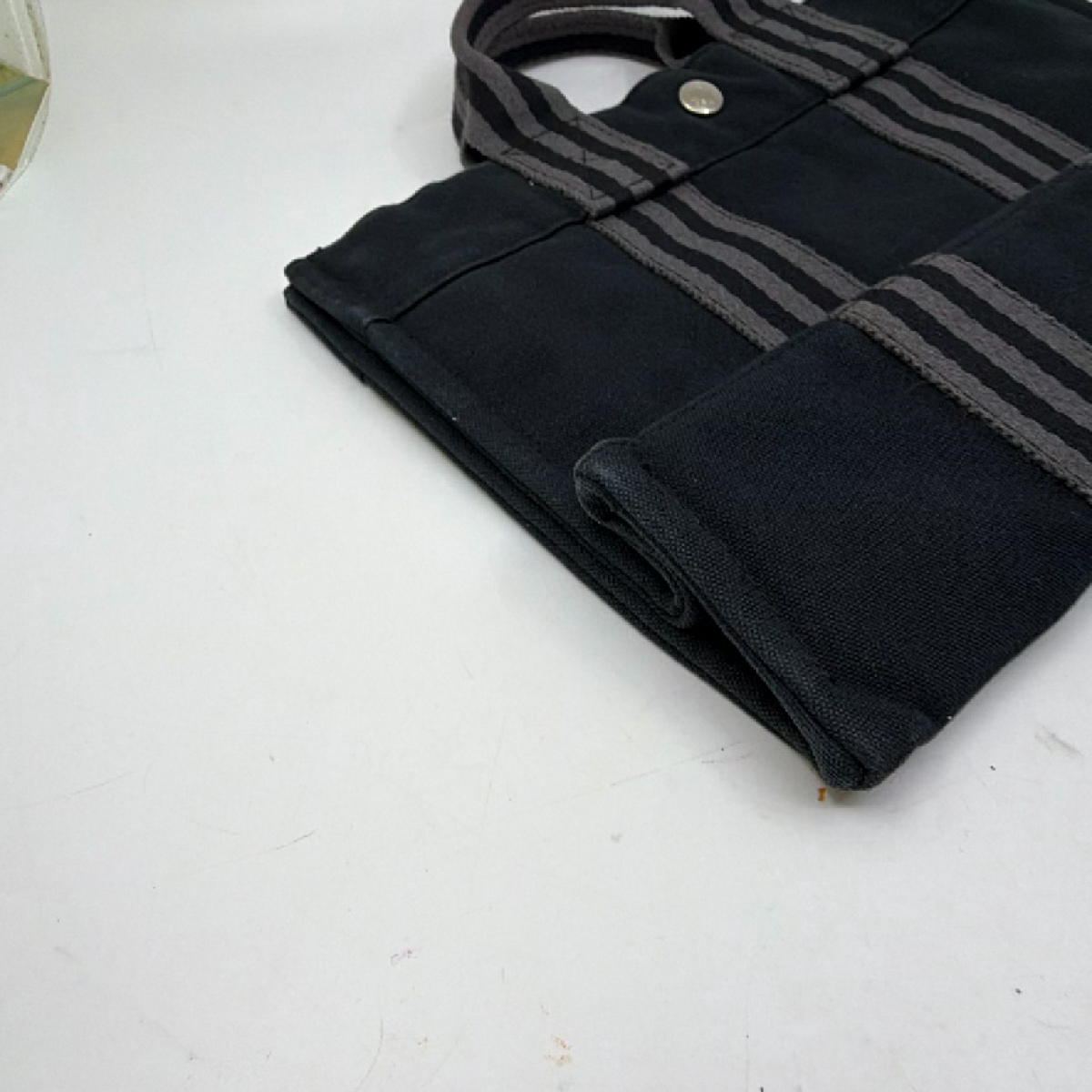 Hermès Herbag Cabas Black Canvas Tote Bag