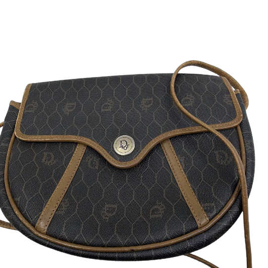 Dior Honeycomb Blue Canvas Vintage Saddle Bag