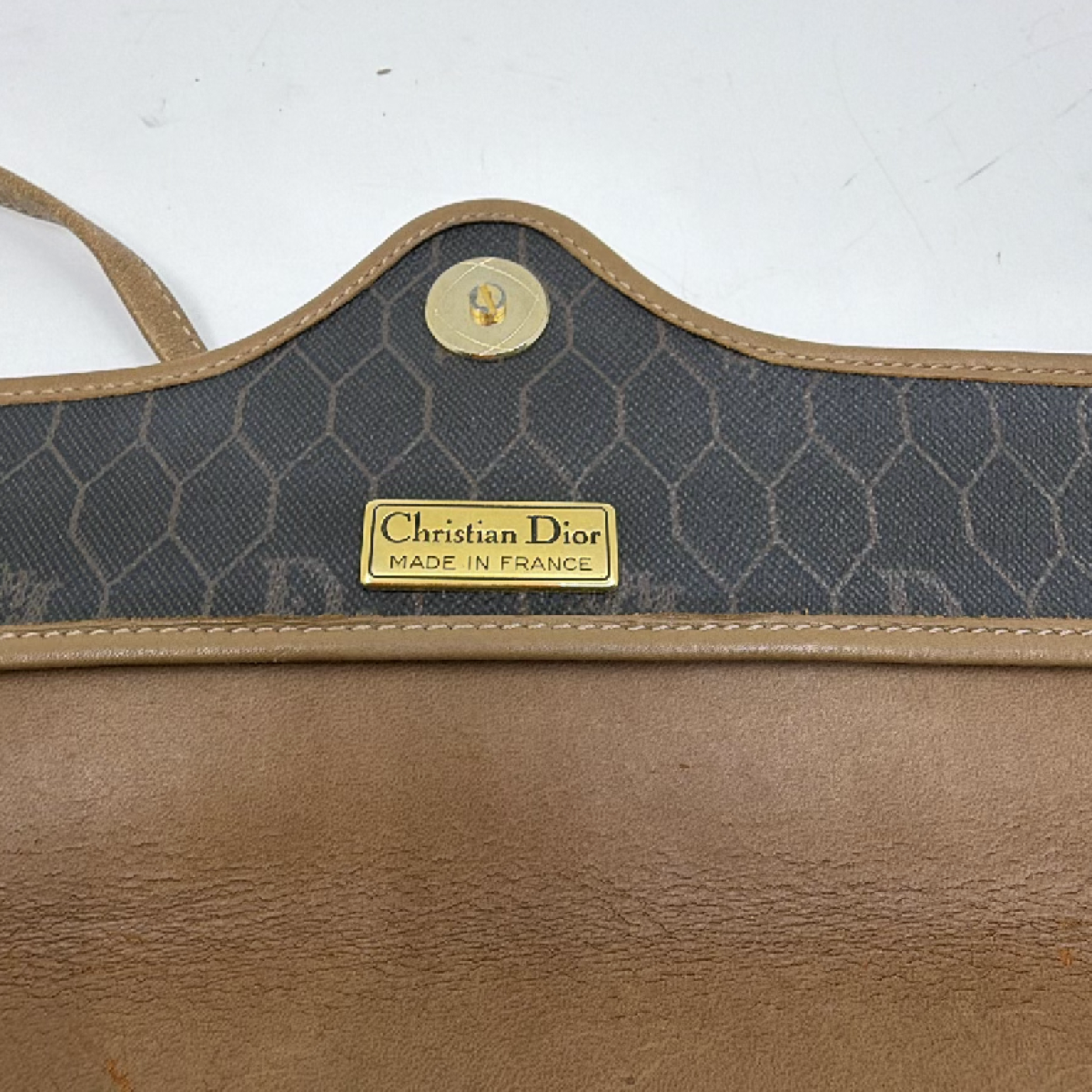 Dior Honeycomb Blue Canvas Vintage Saddle Bag