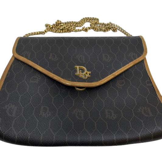 Dior Honeycomb Blue Canvas Shoulder Bag