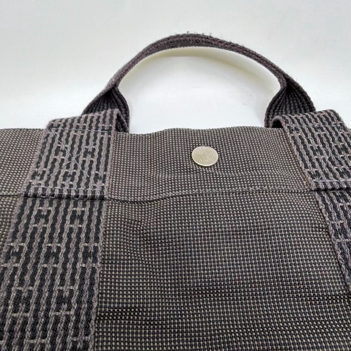 Hermès Garden Party Grey Canvas Tote Bag