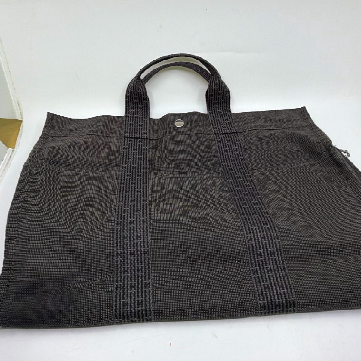 Hermès Garden Party Grey Canvas Tote Bag