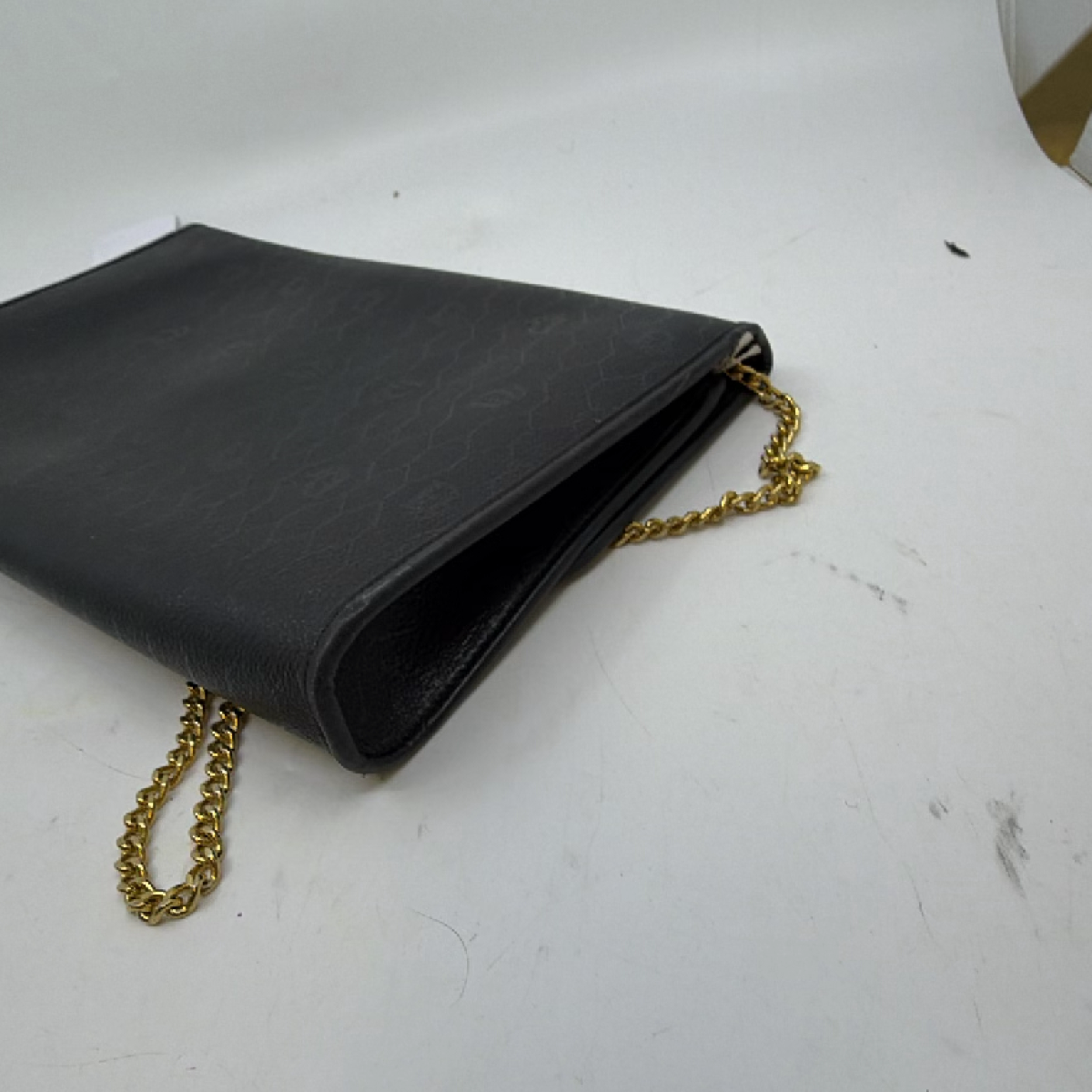 Dior Vintage Flap Chain Black Diorissimo Coated Canvas Shoulder Bag