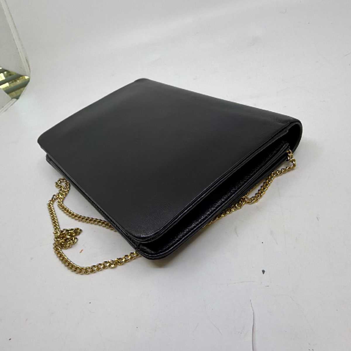 Dior Vintage CD Logo Flap Black Leather Shoulder Bag