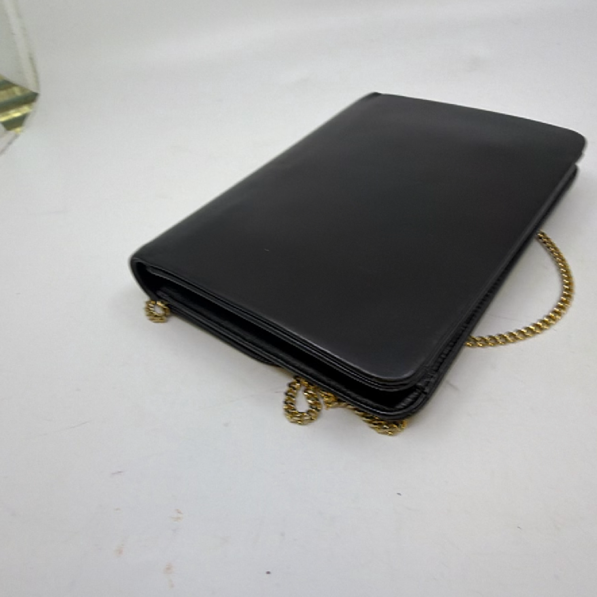 Dior Vintage CD Logo Flap Black Leather Shoulder Bag