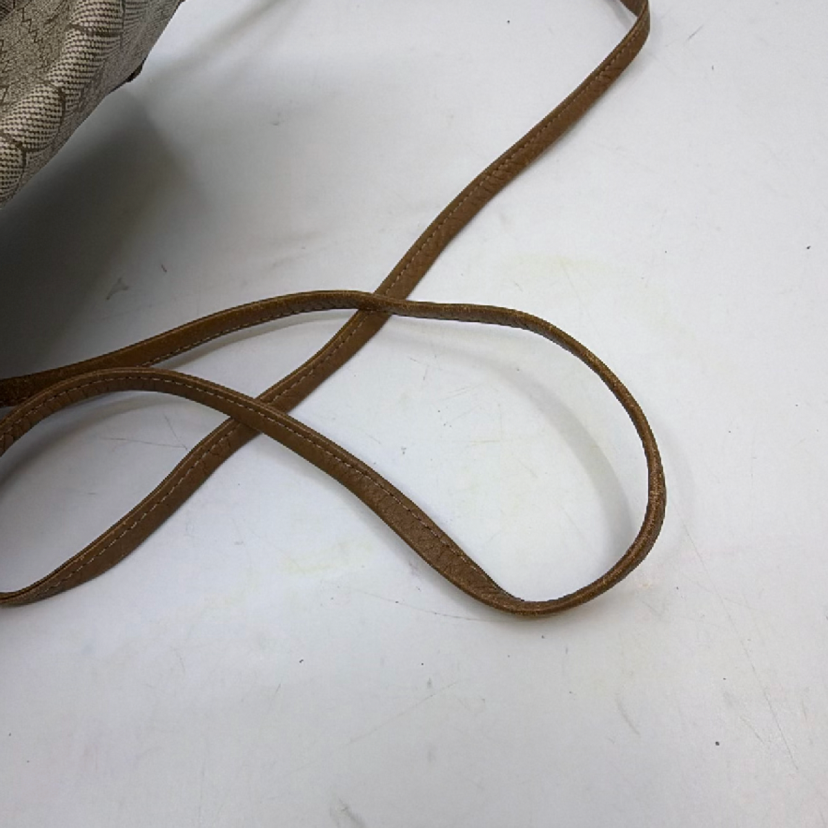Dior Vintage Honeycomb Beige Canvas Crossbody Bag