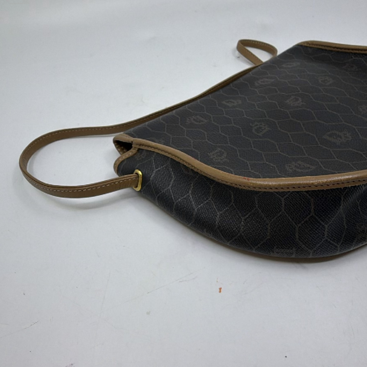 Christian Dior Vintage Honeycomb Saddle Flap Crossbody