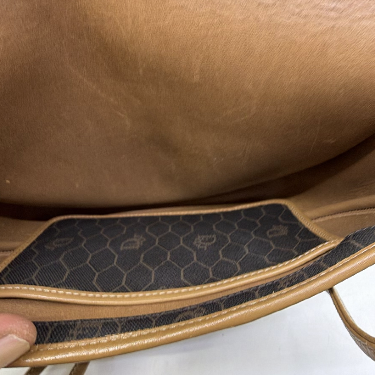 Christian Dior Vintage Honeycomb Saddle Flap Crossbody