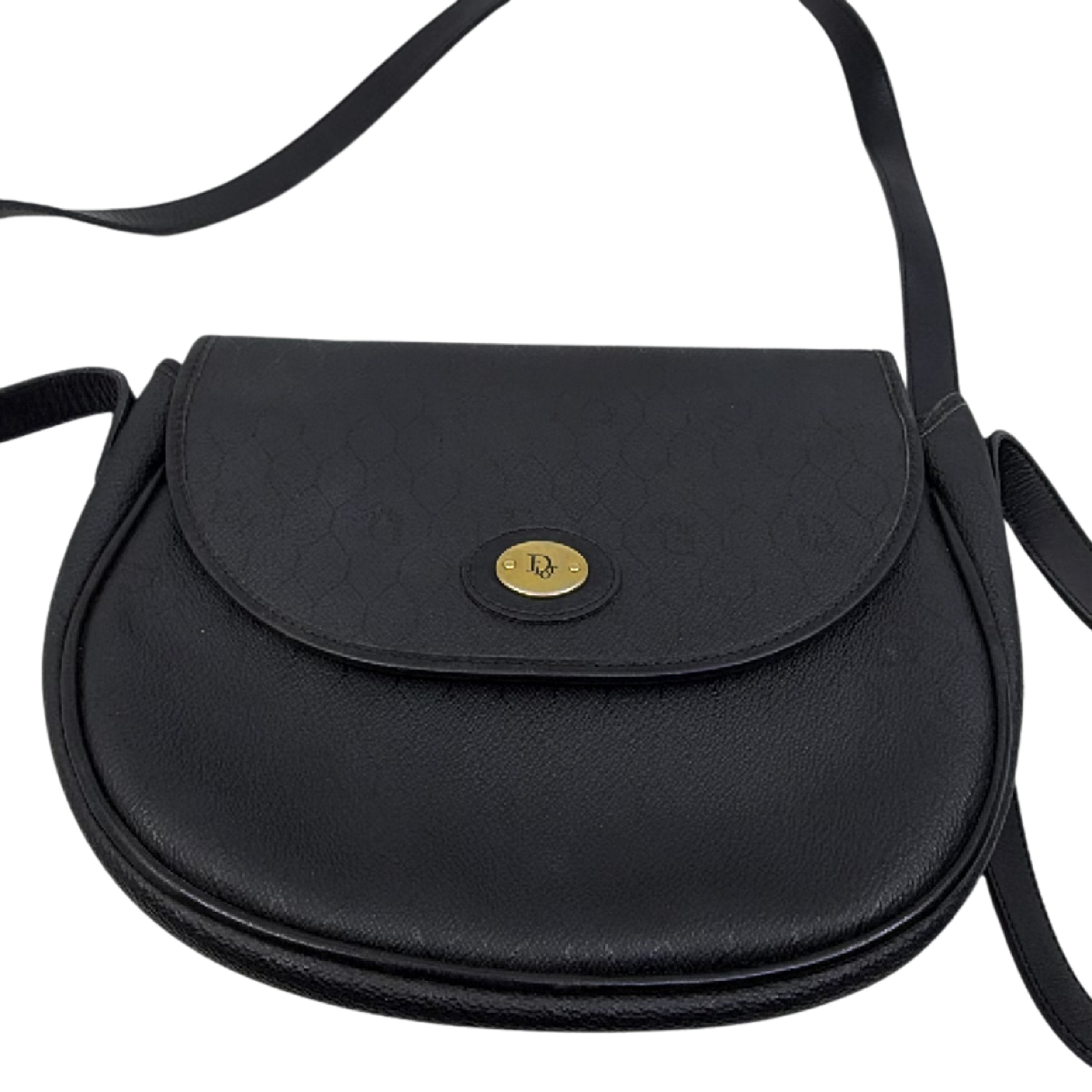 Christian Dior Black Oblique Saddle Flap Bag