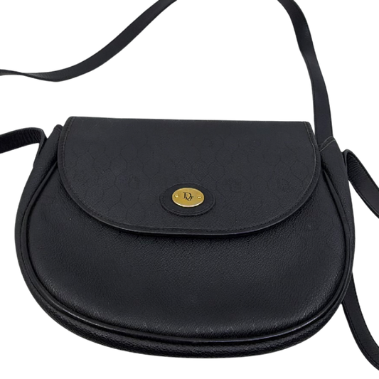 Christian Dior Black Oblique Saddle Flap Bag