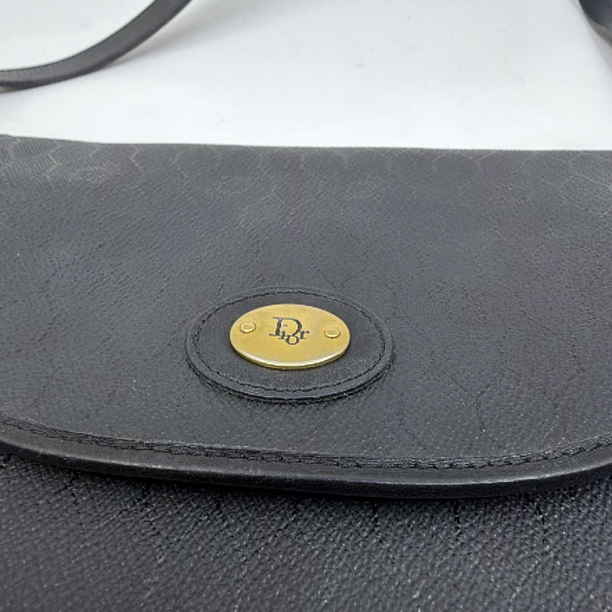 Christian Dior Black Oblique Saddle Flap Bag
