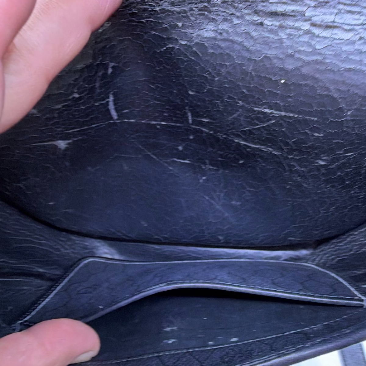 Christian Dior Black Oblique Saddle Flap Bag
