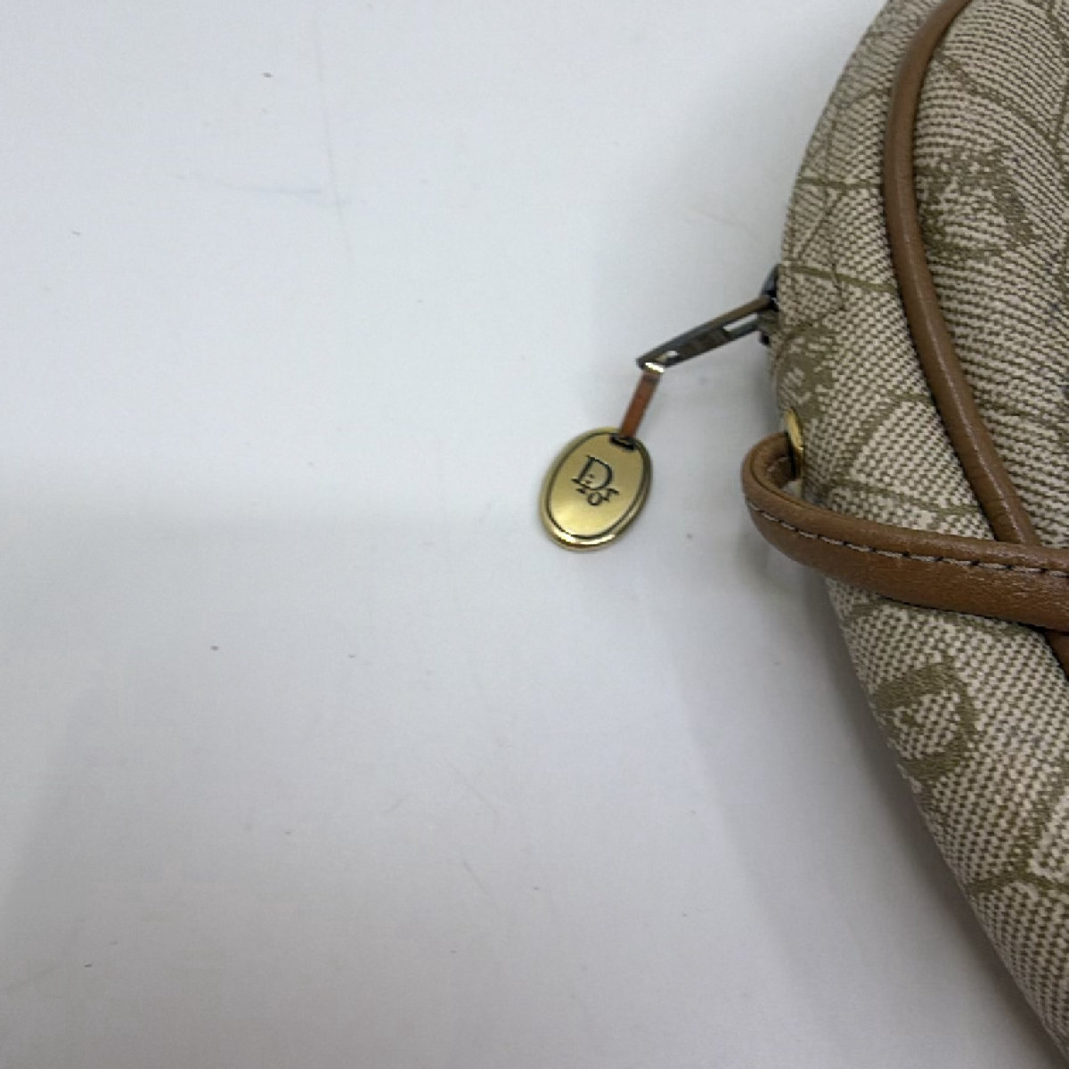 Dior Honeycomb Crossbody Beige Coated Canvas Crossbody Bag