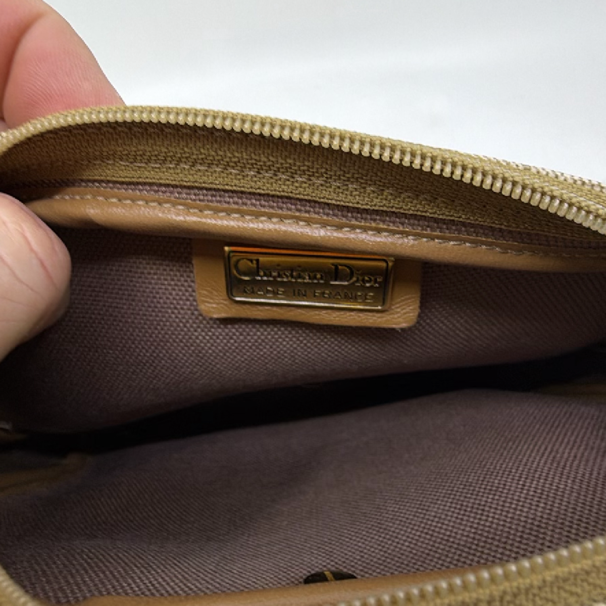 Dior Honeycomb Crossbody Beige Coated Canvas Crossbody Bag