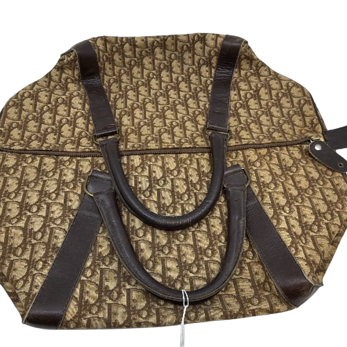 Dior Boston Bag Brown Oblique Canvas Duffle Bag