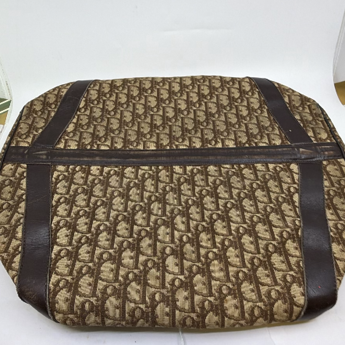 Dior Boston Bag Brown Oblique Canvas Duffle Bag