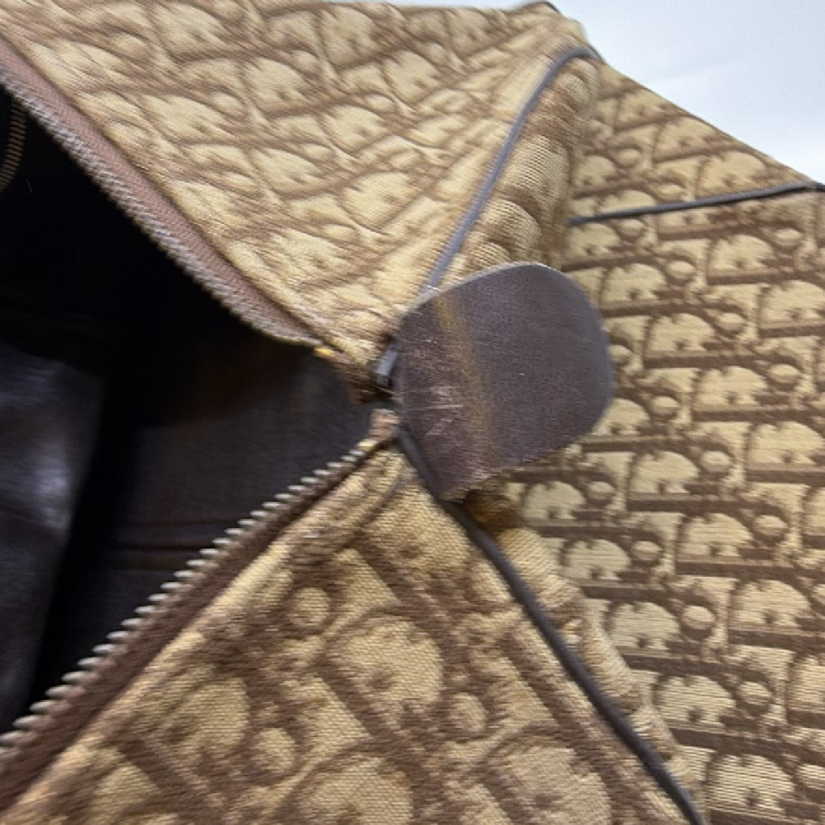 Dior Boston Bag Brown Oblique Canvas Duffle Bag
