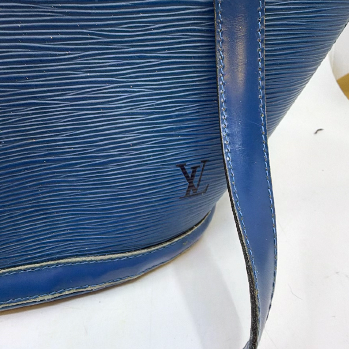 Louis Vuitton Saint Jacques Blue Epi Leather Shoulder Bag