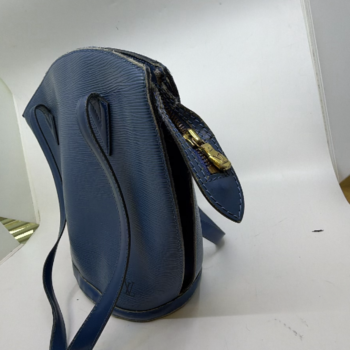 Louis Vuitton Saint Jacques Blue Epi Leather Shoulder Bag