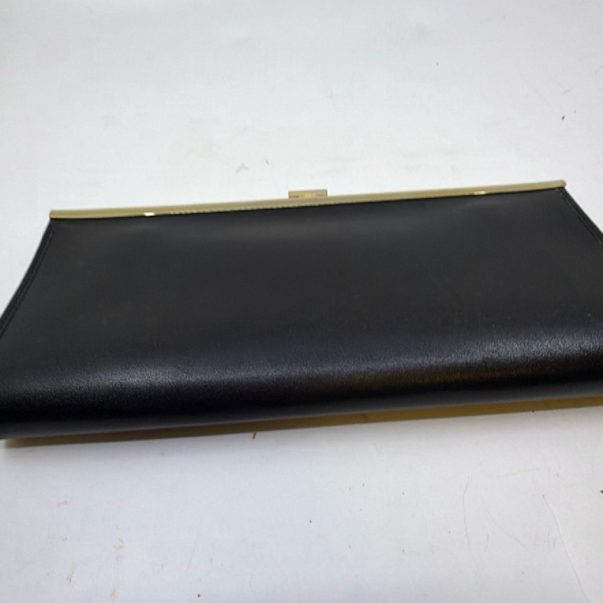 Christian Dior Classic Frame Clutch Black Leather Clutch