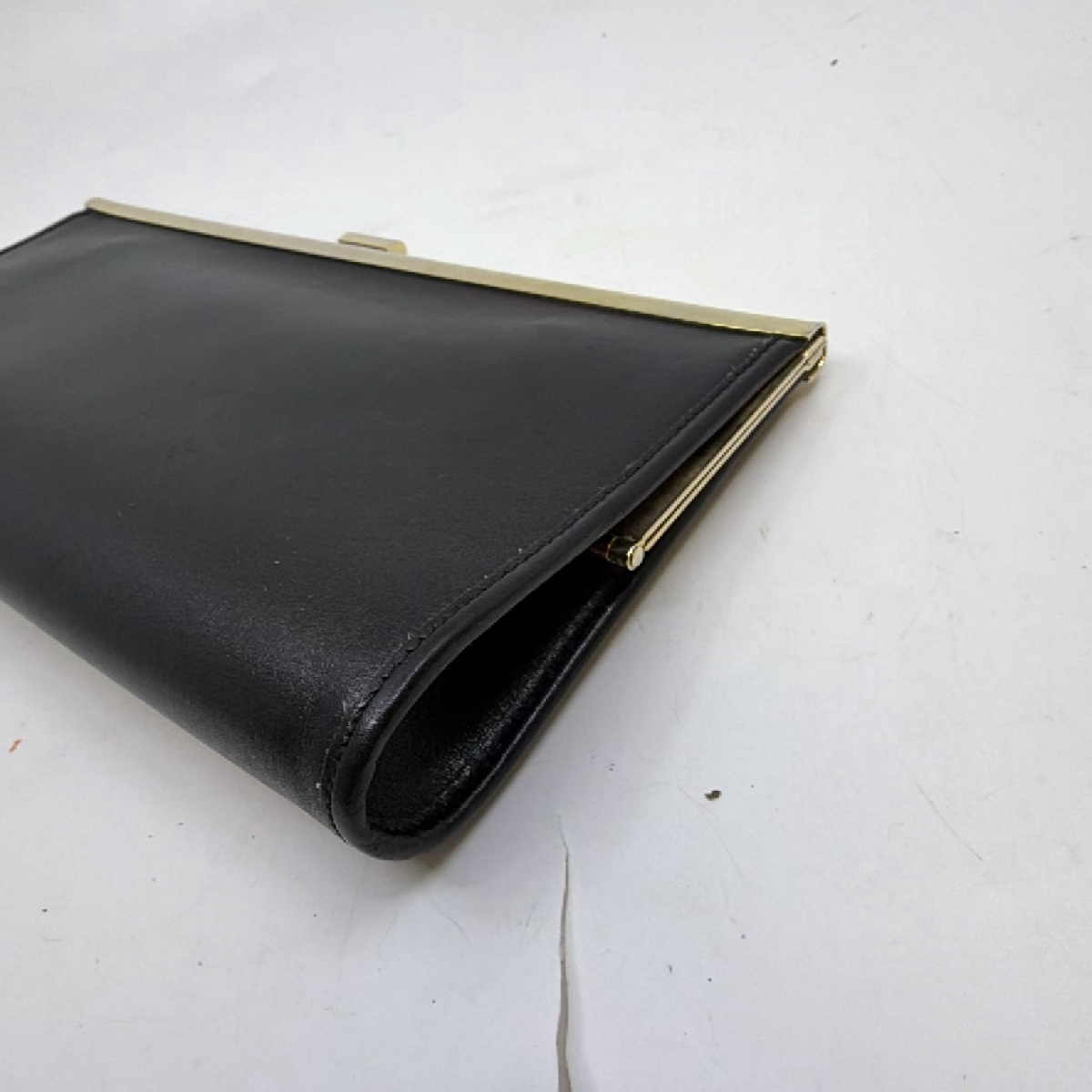 Christian Dior Classic Frame Clutch Black Leather Clutch
