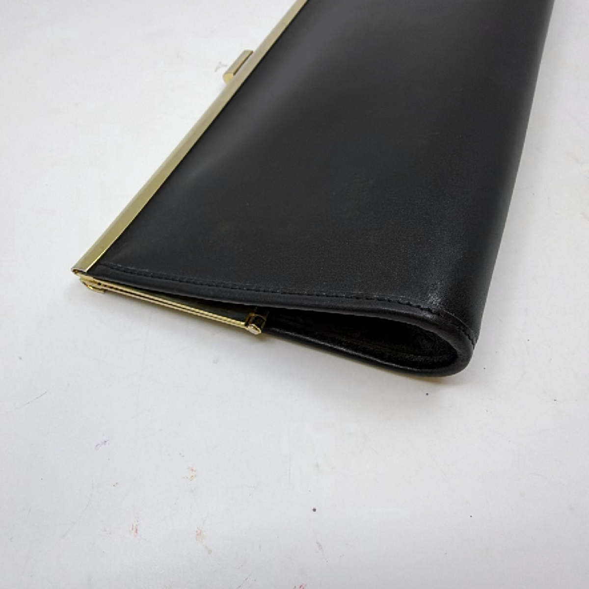 Christian Dior Classic Frame Clutch Black Leather Clutch