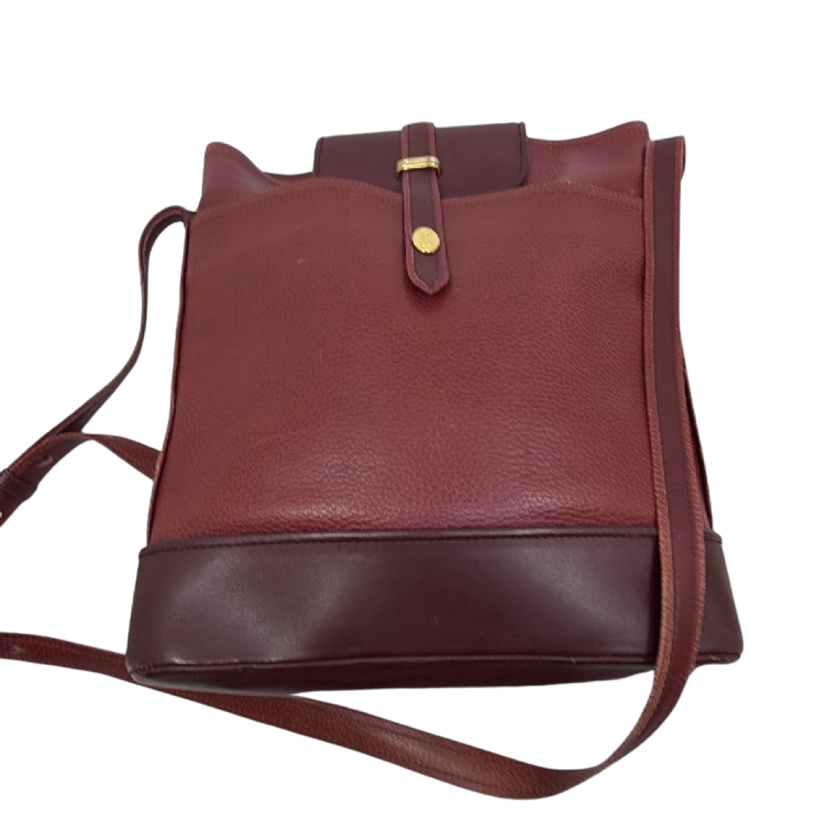 Cartier Must de Cartier Burgundy Leather Shoulder Bag